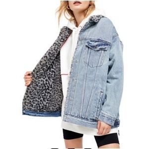 Wild Ones Faux Shearling Lined Denim Trucker